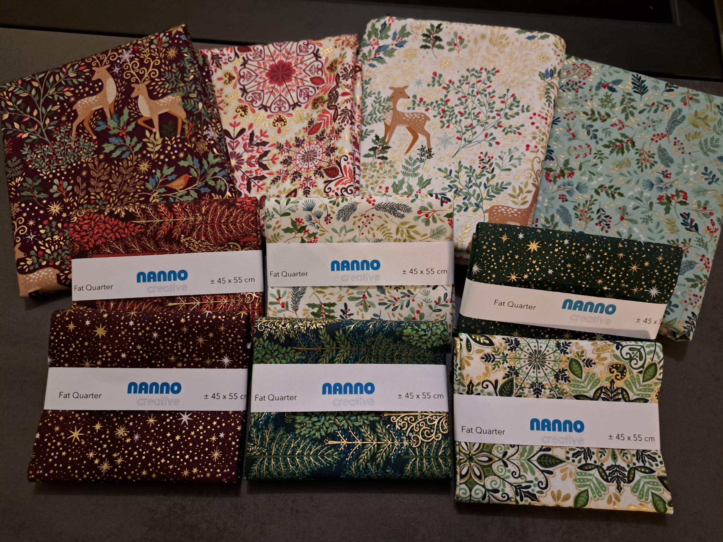 Fabric pull voor de kerst quilt.